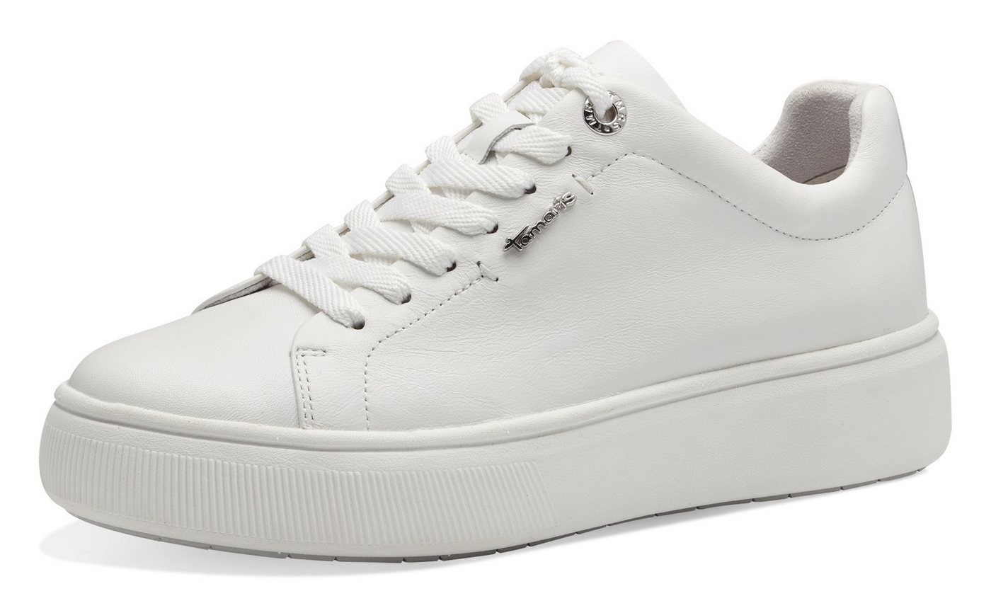tamaris Plateausneaker, Freizeitschuh, Halbschuh, Schnürschh mit Wechselfußbett