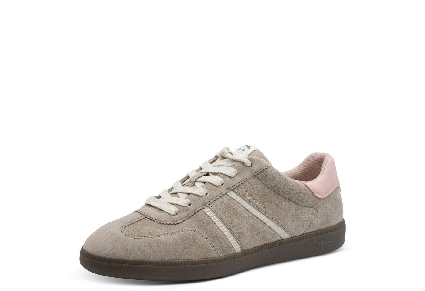 tamaris Plateausneaker Freizeitschuh, Halbschuh, Schnürschuh mit gepolstertem Schaftrand (beige)