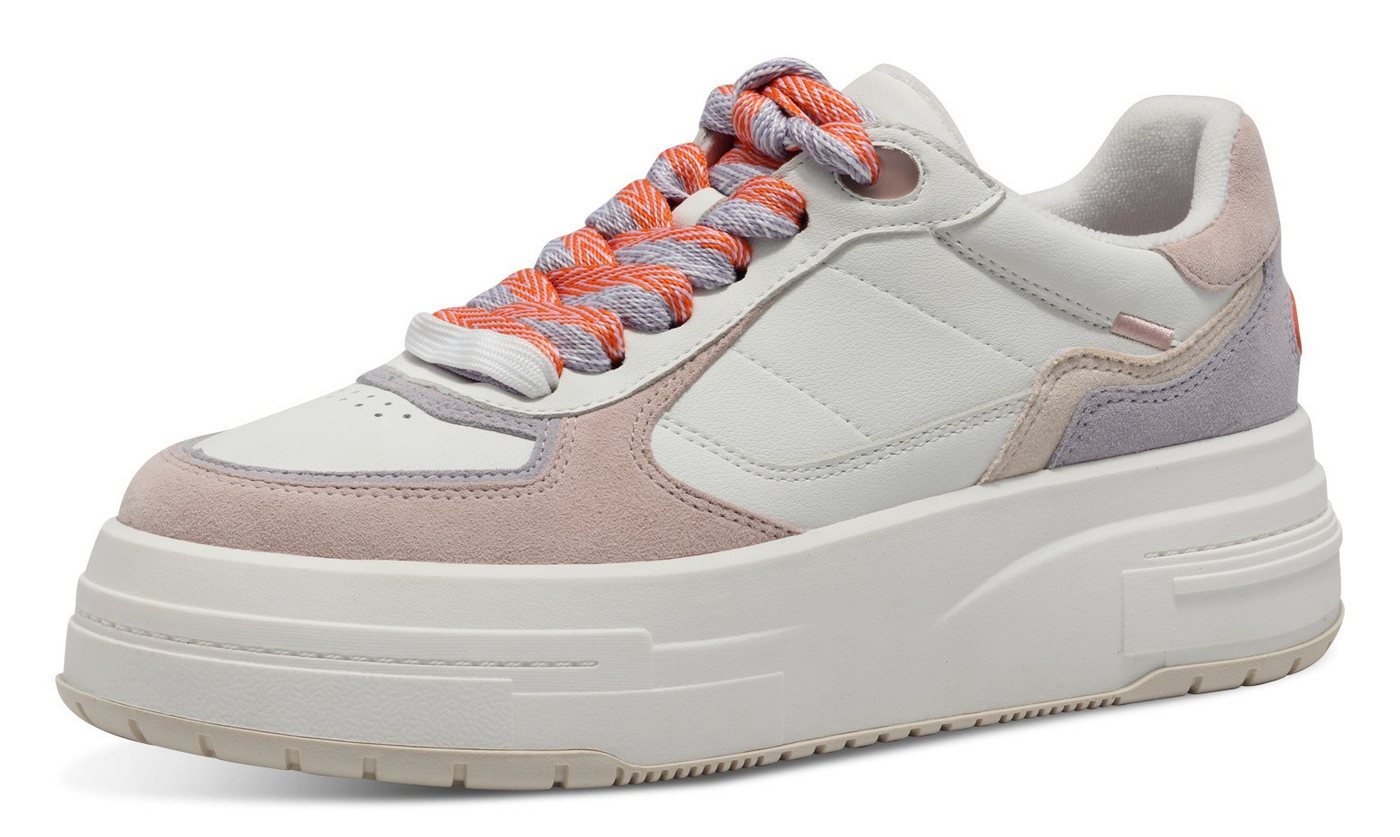 tamaris Plateausneaker, Freizeitschuh, Halbschuh, Schnürschuh mit gepolstertem Schaftrand