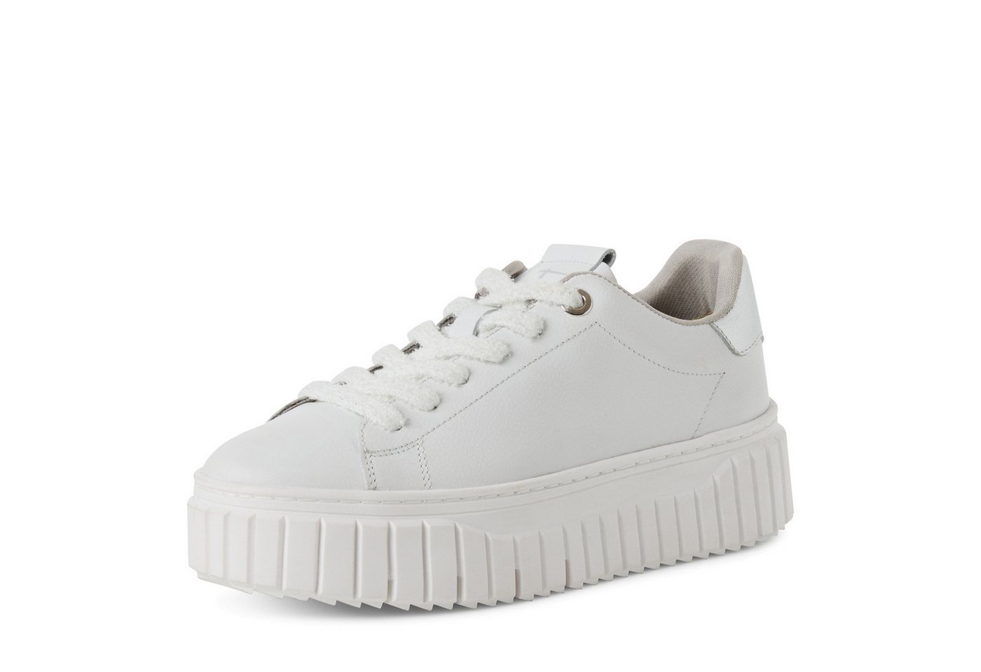 tamaris Plateausneaker, Freizeitschuh, Halbschuh, Schnürschuh mit Kontrastbesatz