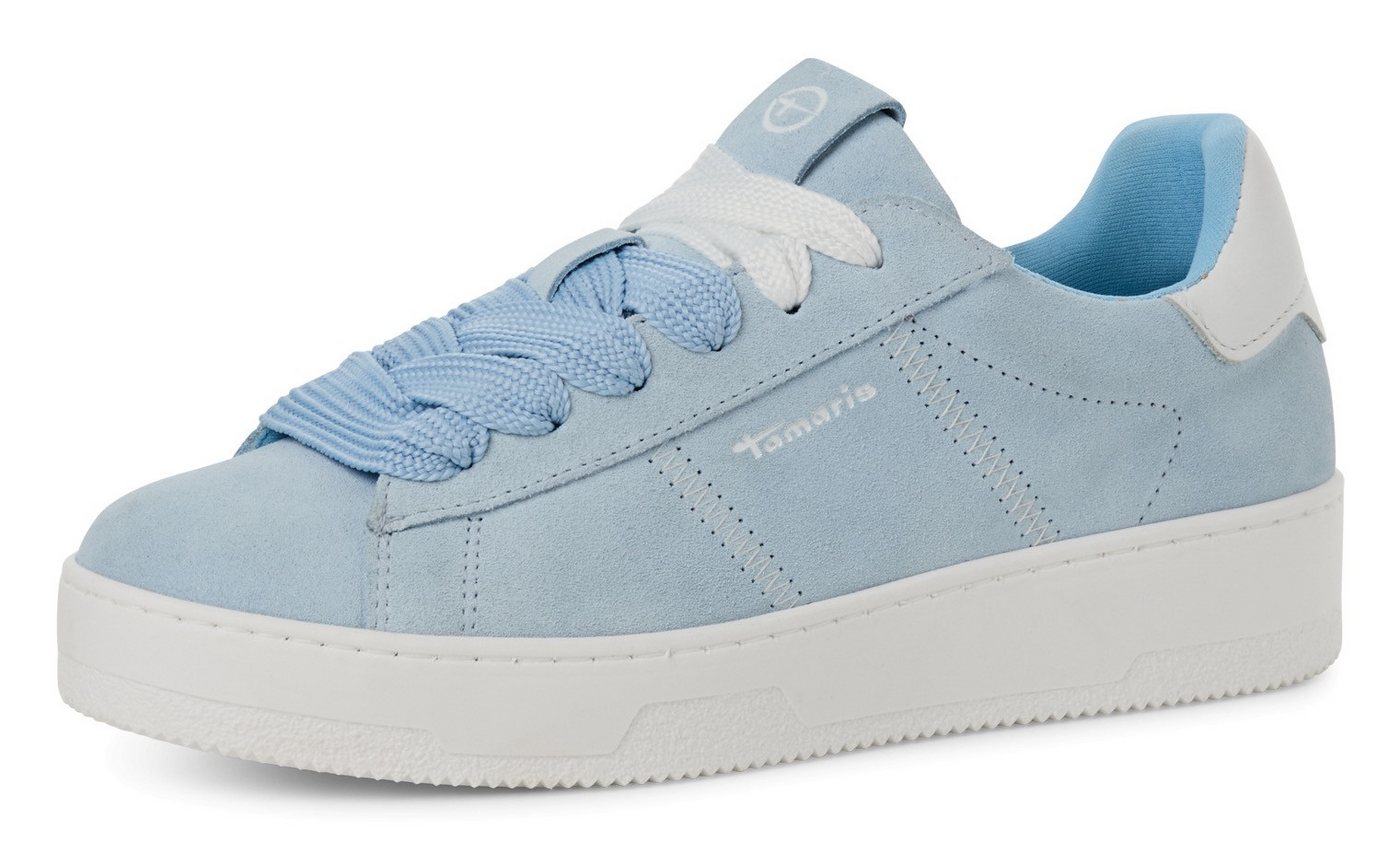 tamaris Plateausneaker, Freizeitschuh, Halbschuh, Schnürschuh mit seitlichem Logoschriftzug