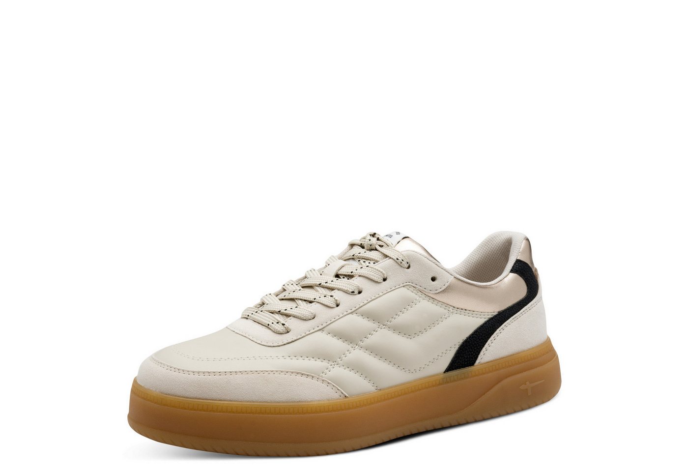 tamaris Plateausneaker, Freizeitschuh, Halbschuh, Schnürschuh mit trendiger Ziersteppung