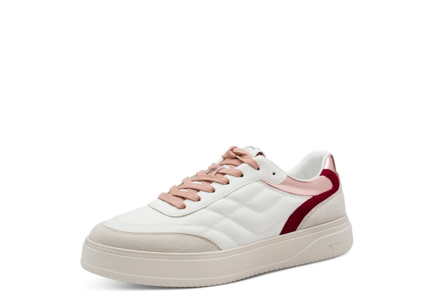 tamaris Plateausneaker, Freizeitschuh, Halbschuh, Schnürschuh mit trendiger Ziersteppung