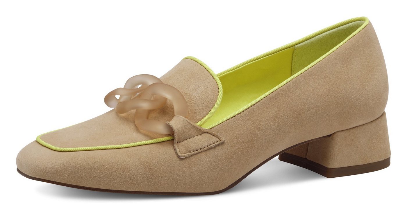 tamaris Pumps, Blockabsatz, Abendschuh, Festtagsschuh mit Zierkette