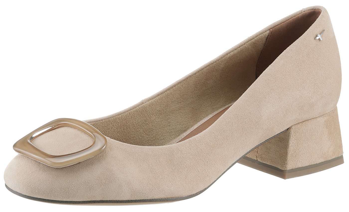 tamaris Pumps, Blockabsatz, Businessschuh, Schlupfschuh mit hübschen Schmuckelement