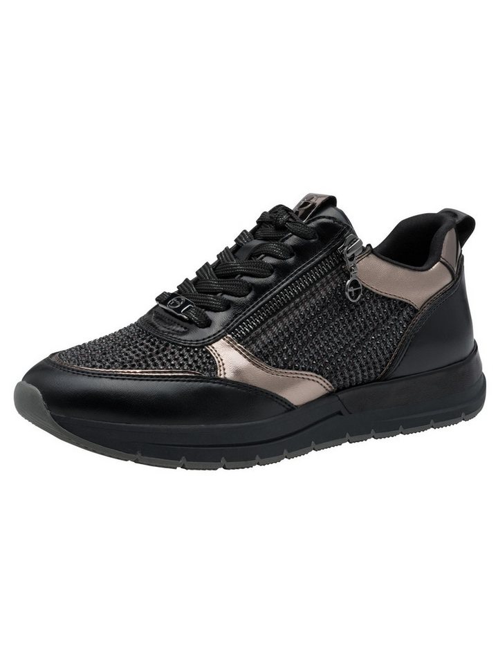 tamaris Removable Sock mit Schnürsenkel kein Absatz Sneaker Removable Sock (schwarz)