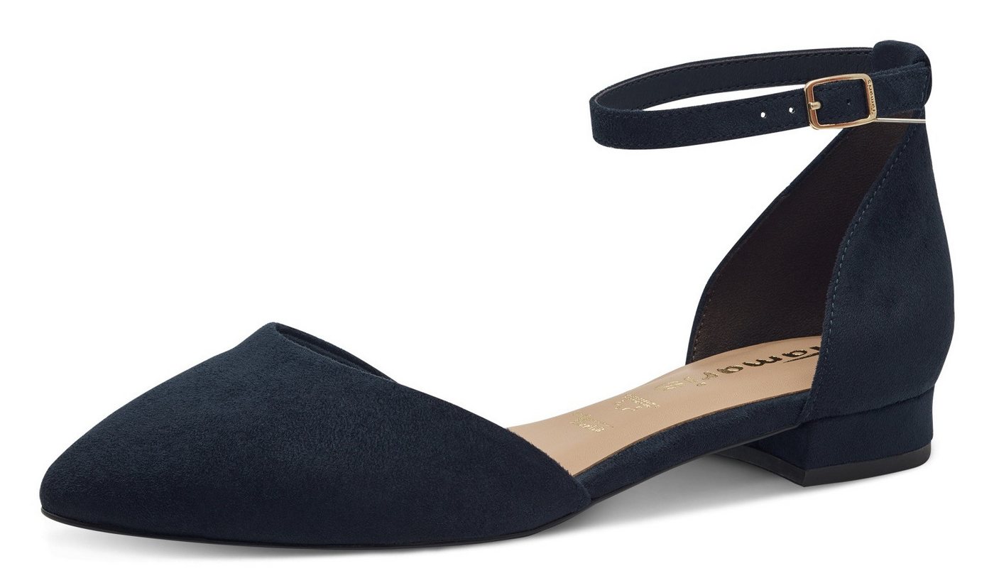 tamaris Riemchenballerina, Blockabsatz, Sandalette, Abendschuh mit verstellbarem Riemchen