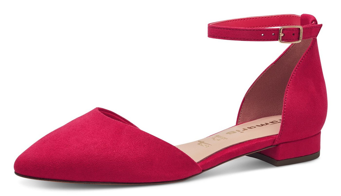 tamaris Riemchenballerina, Blockabsatz, Sandalette, Abendschuh mit verstellbarem Riemchen