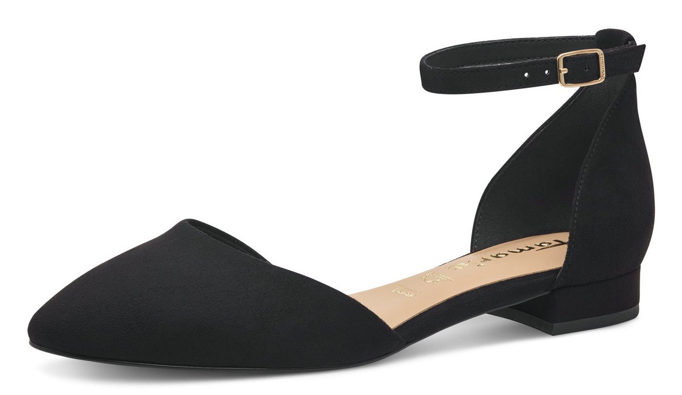 tamaris Riemchenballerina, Blockabsatz, Sandalette, Abendschuh mit verstellbarem Riemchen
