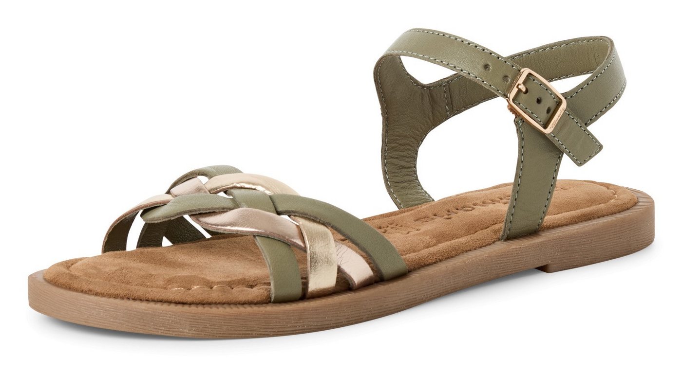 tamaris Riemchensandale, Sandalette, Sommerschuh mit Riemchen in Flechtoptik