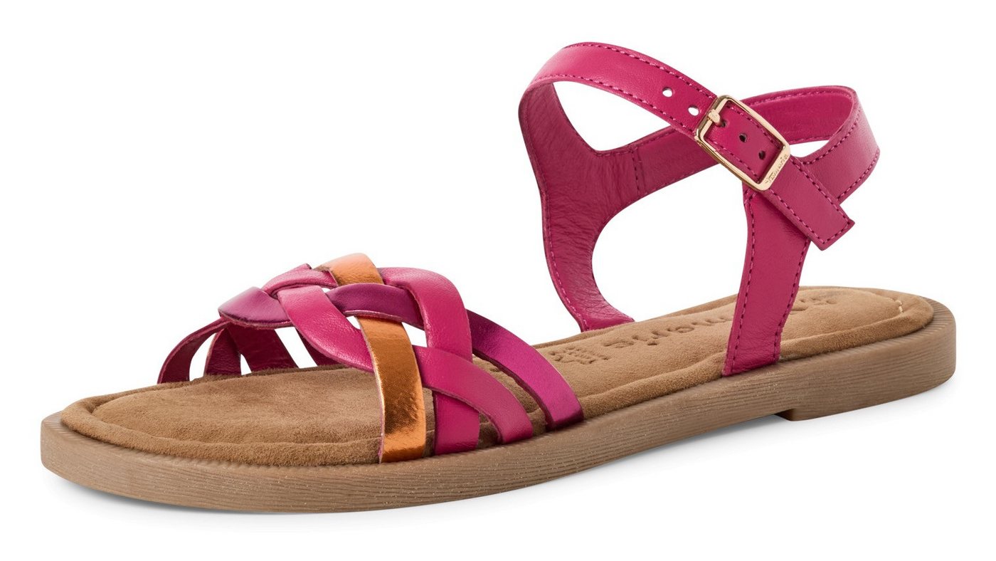 tamaris Riemchensandale, Sandalette, Sommerschuh mit Riemchen in Flechtoptik