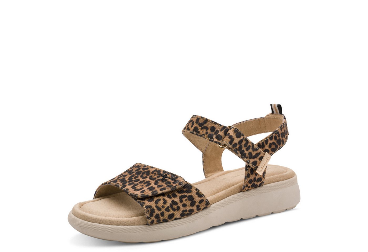 tamaris Riemchensandale Sommerschuh, Plateausandalette im angesagten Leo-Look