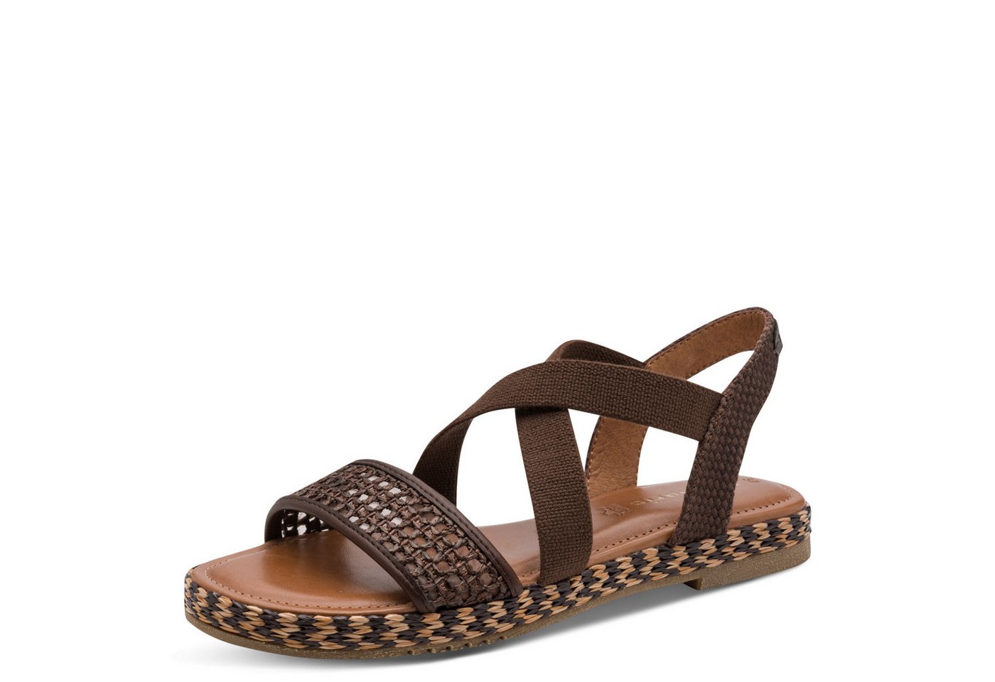 tamaris Riemchensandale Sommerschuh, Sandalette mit bestickter Sohle