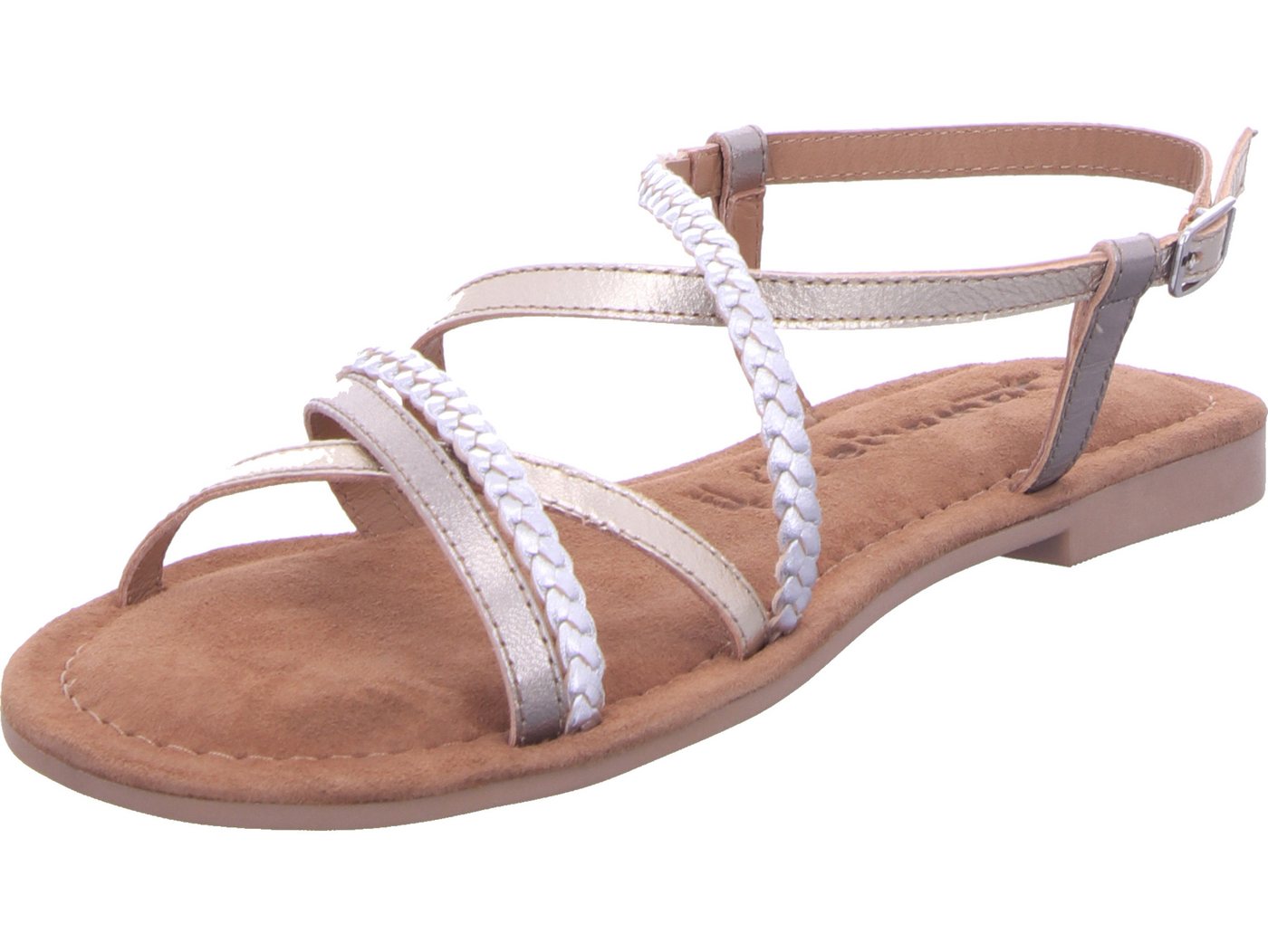 tamaris Sandale echtes Leder (silber)