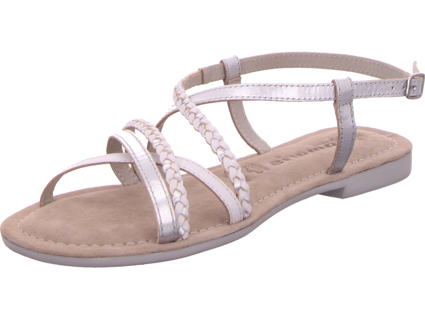 tamaris Sandale echtes Leder (silber)