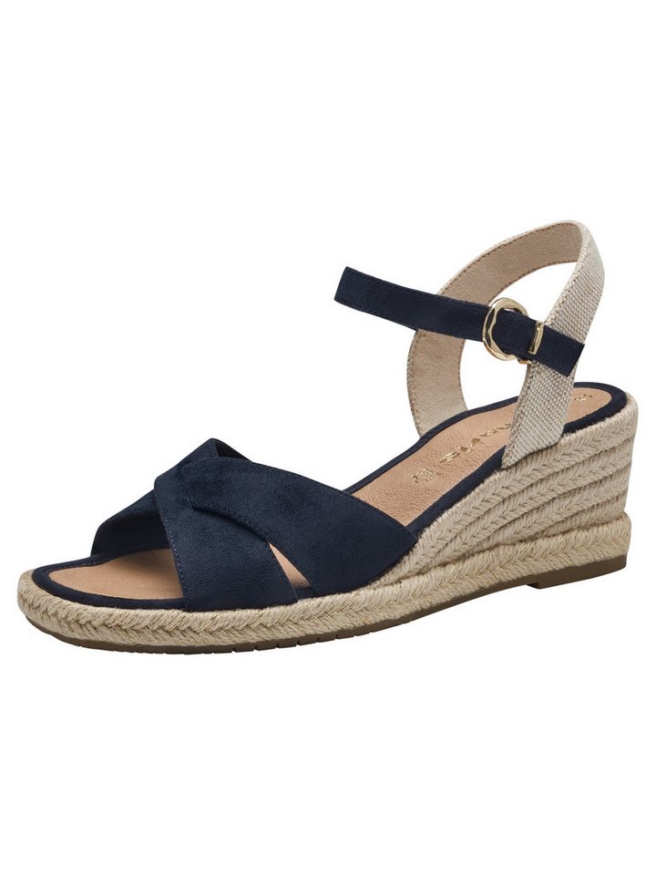 tamaris ANTIslide mit Schließe Keilabsatz 1-28367-42 Plateausandaletten ANTIslide