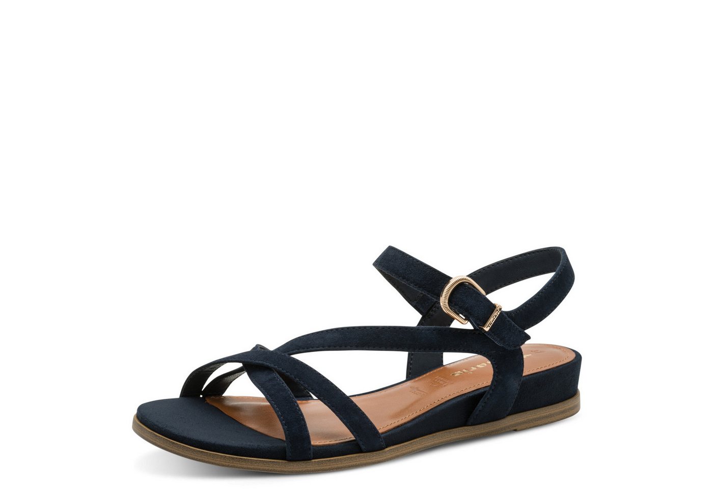 tamaris Riemchensandale Sommerschuh, Sandalette mit praktischem Klettverschluss (blau)