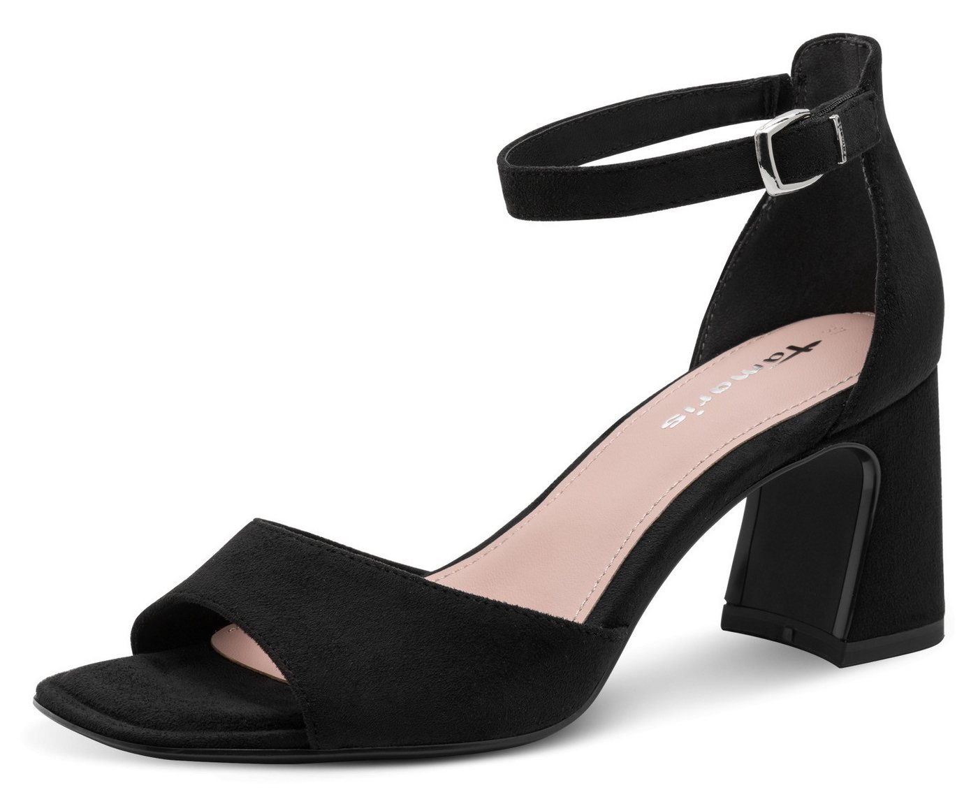 tamaris Sandalette Blockabsatz, Riemchensandale, Sommerschuh in veganer Verarbeitung