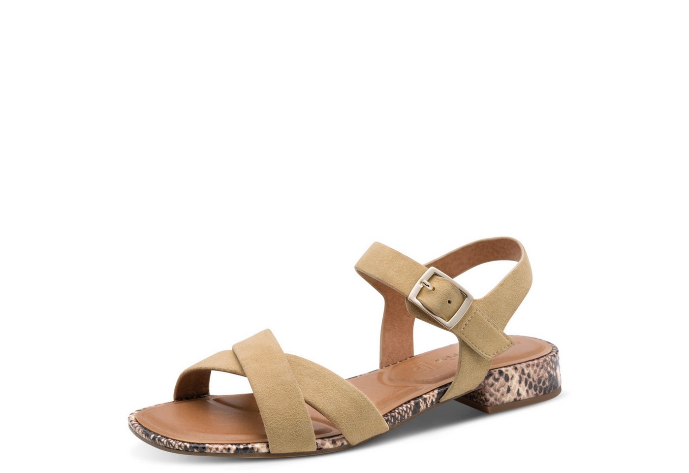 tamaris Sandalette Blockabsatz, Sommerschuh, Riemchensandale mit Kreuzbandage