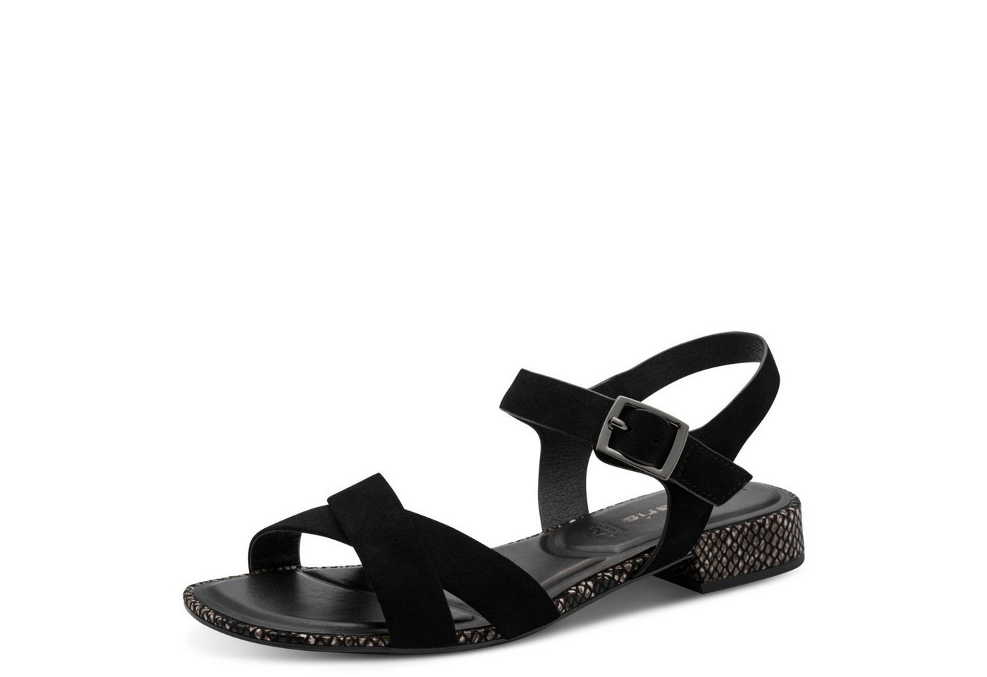 tamaris Sandalette Blockabsatz, Sommerschuh, Riemchensandale mit Kreuzbandage