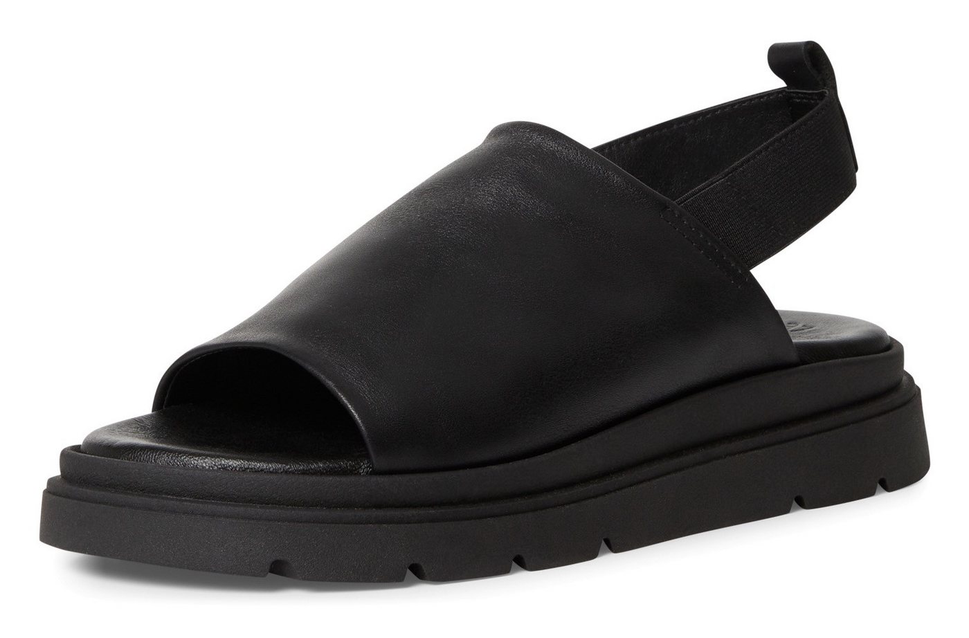 tamaris Sandalette, Plateau, Sommerschuh mit Gummizug an der Ferse für mehr Tragekomfort