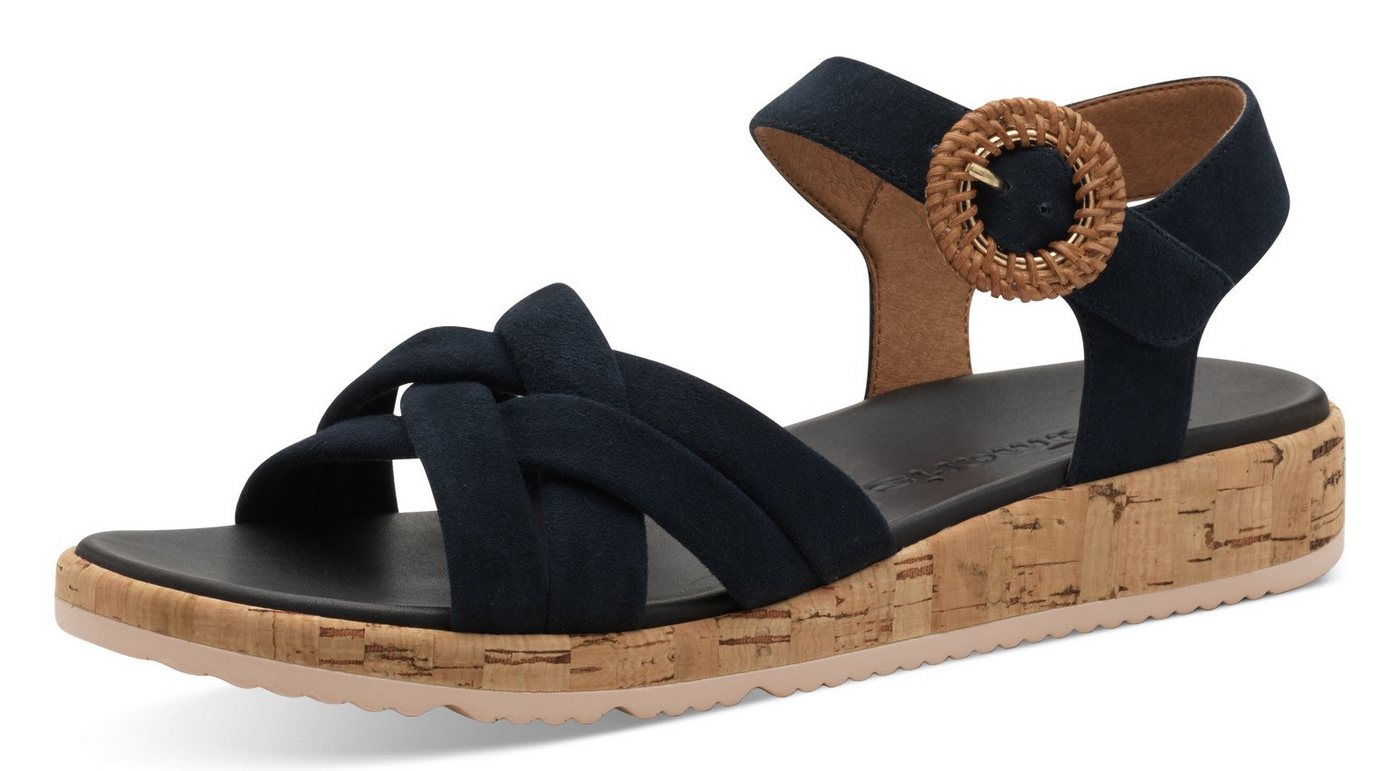 tamaris Sandalette, Plateau, Sommerschuh, Riemchensandale mit hübscher Zierschnalle