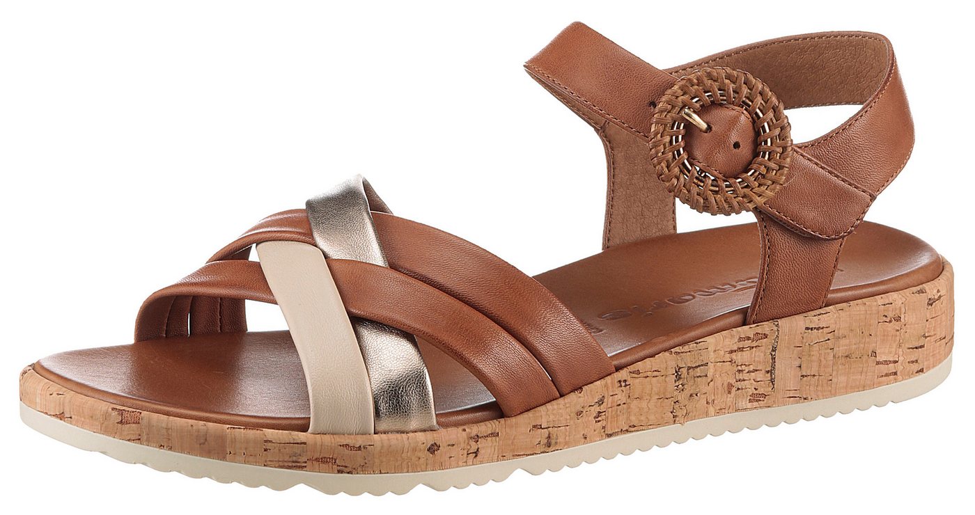 tamaris Sandalette, Plateau, Sommerschuh, Riemchensandale mit hübscher Zierschnalle