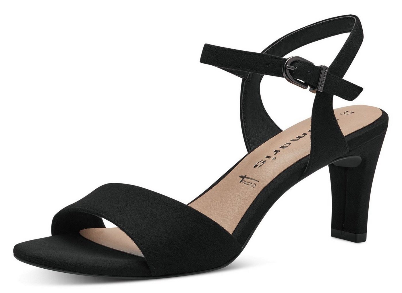 tamaris Sandalette Trichterabsatz, Abendschuh mit verstellbarem Fesselriemchen