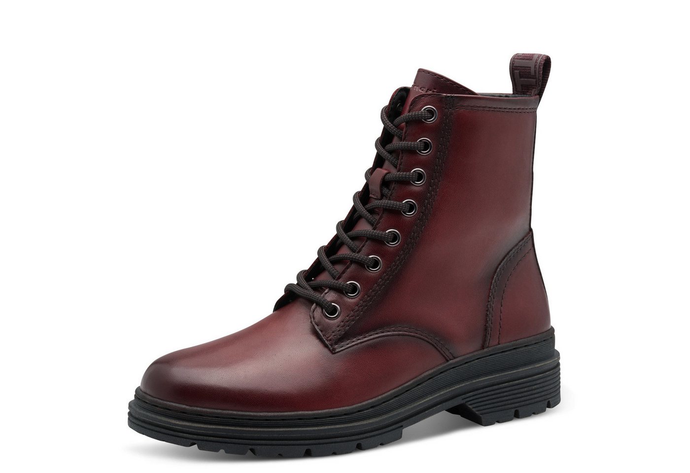 tamaris Schnürboots, Blockabsatz, Schnürstiefelette in angesagter Used Optik