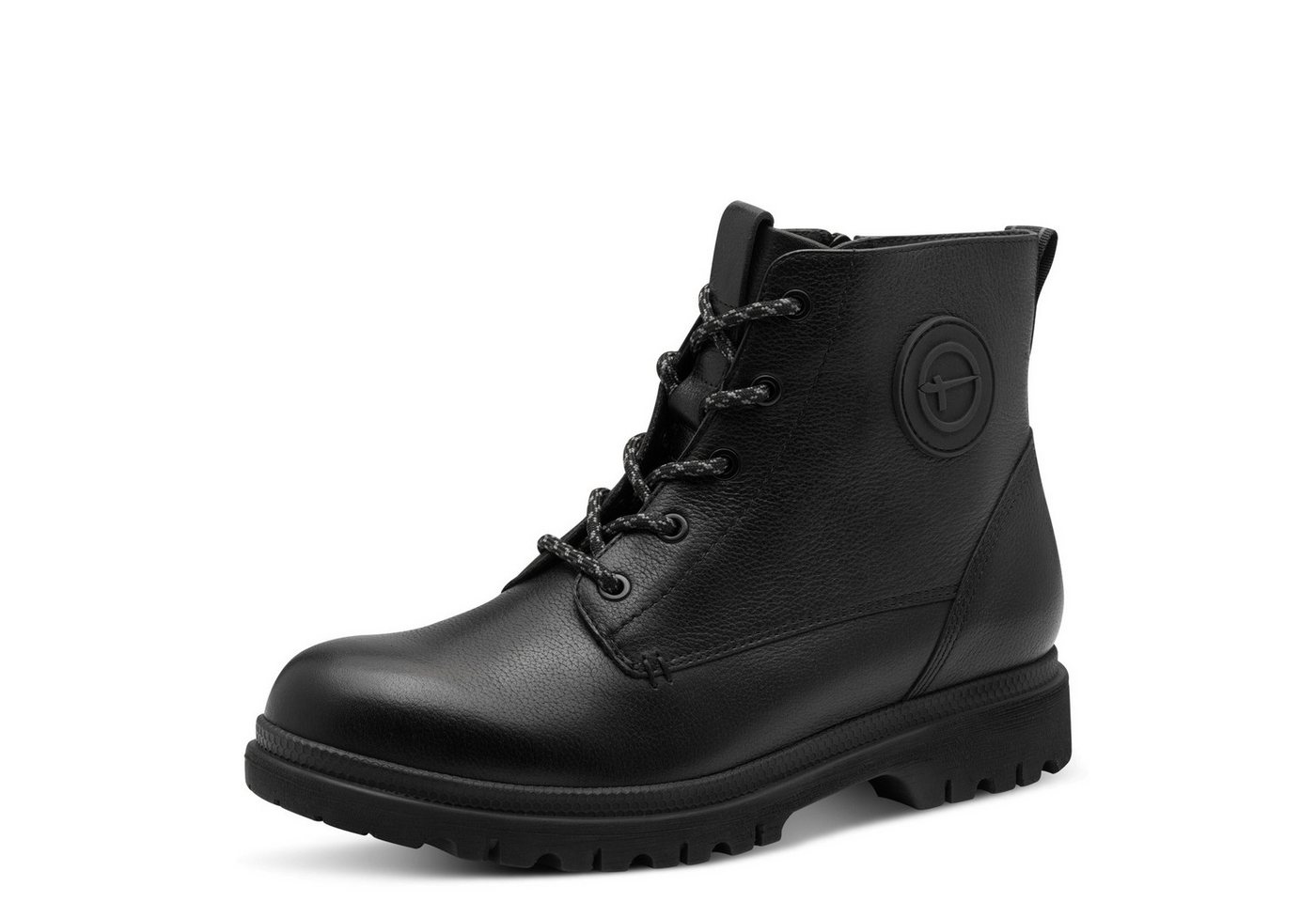 tamaris Schnürboots, Blockabsatz, Schnürstiefelette mit schönem Logo-Emblem