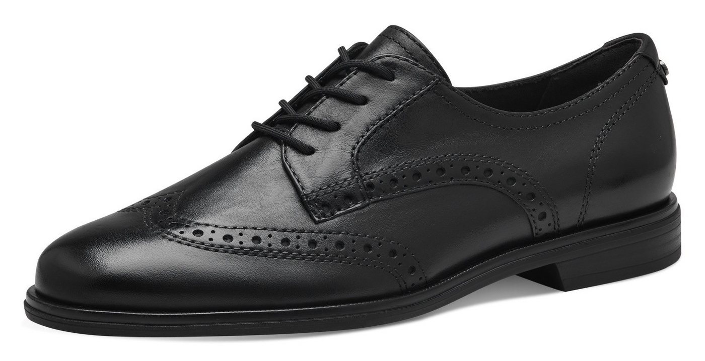 tamaris Schnürschuh, Blockabsatz, Businessschuh, Halbschuh mit Lyralochung