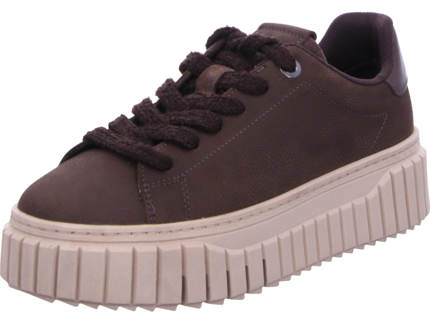 tamaris Schnürschuh echtes Leder (braun)
