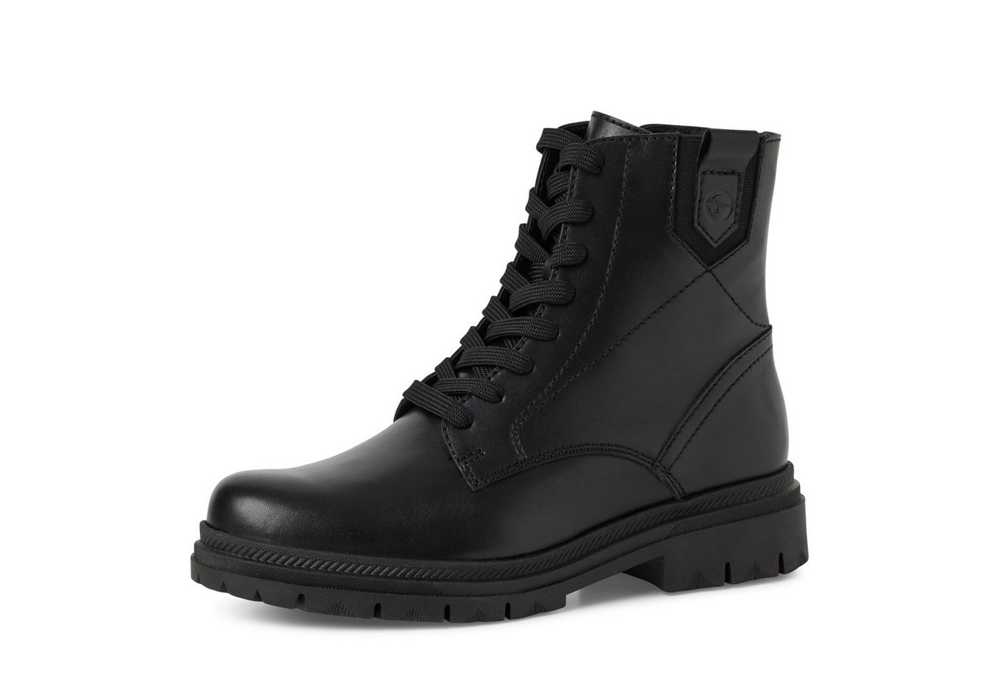 tamaris Schnürstiefelette, Blockabsatz, Schnürboots mit modischen Ziernähten