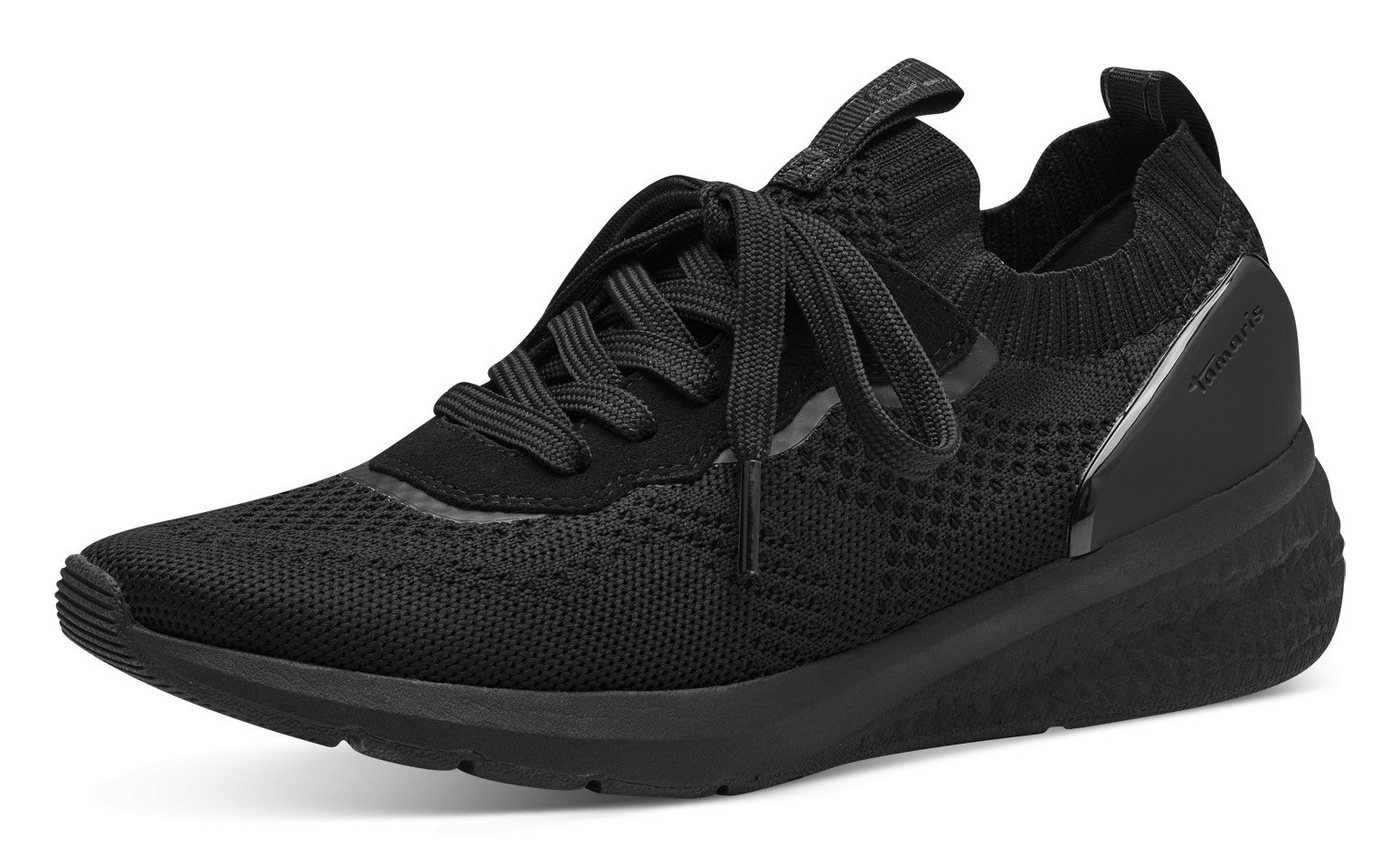 tamaris Slip-On Sneaker, Freizeitschuh, Halbschuh, Schnürschuh mit aufgesetzer Zierschnürung