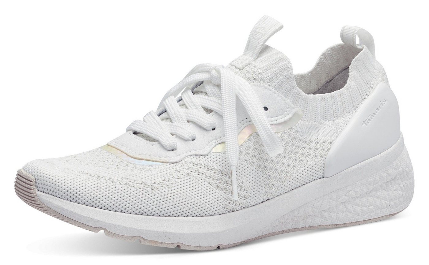 tamaris Slip-On Sneaker, Freizeitschuh, Halbschuh, Schnürschuh mit aufgesetzer Zierschnürung