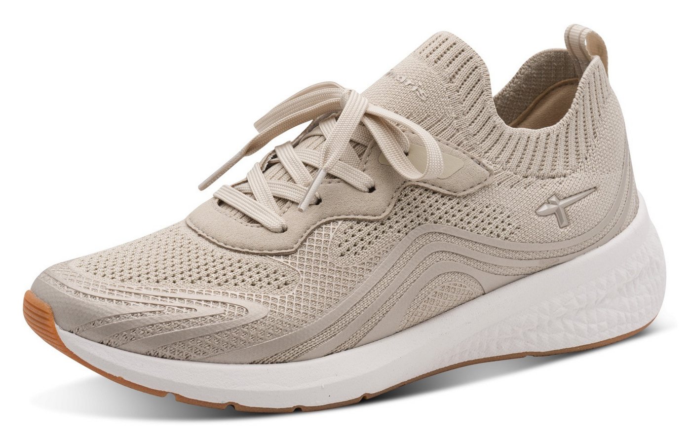 tamaris Slip-On Sneaker, Slipper, Halbschuh in veganer Verarbeitung (beige)