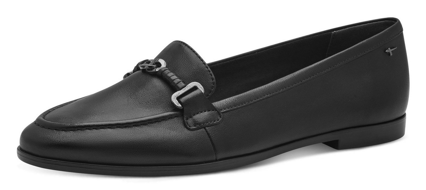 tamaris Slipper, Blockabsatz, Schlupfschuh, Businessschuh mit hübscher Zierspange