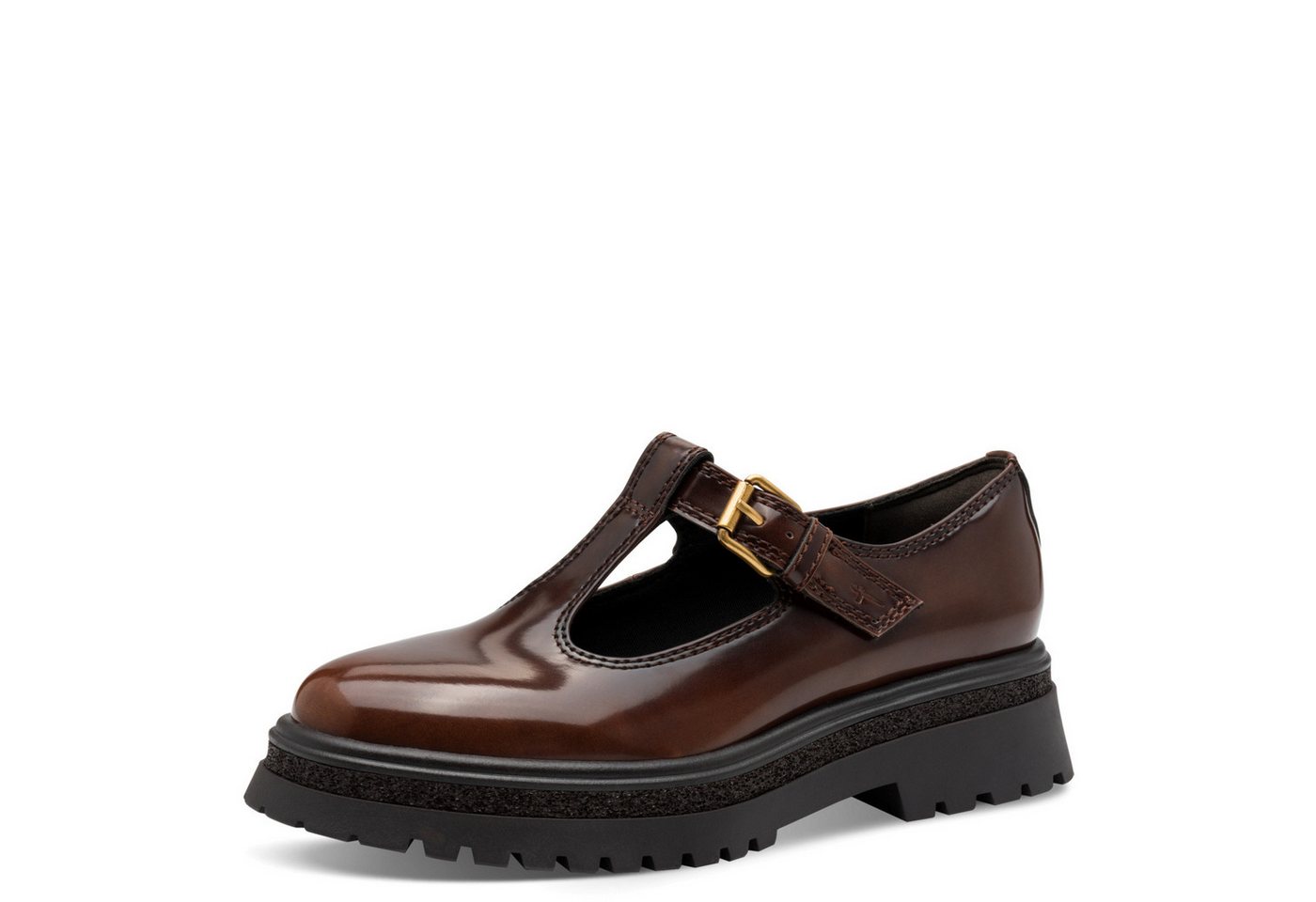 tamaris Slipper Chunky-Slipper, T-Spangen, Loafer, in veganer Verarbeitung