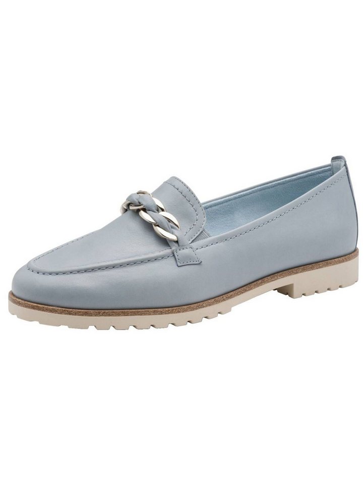 tamaris Slipper Leder Slipper (blau)