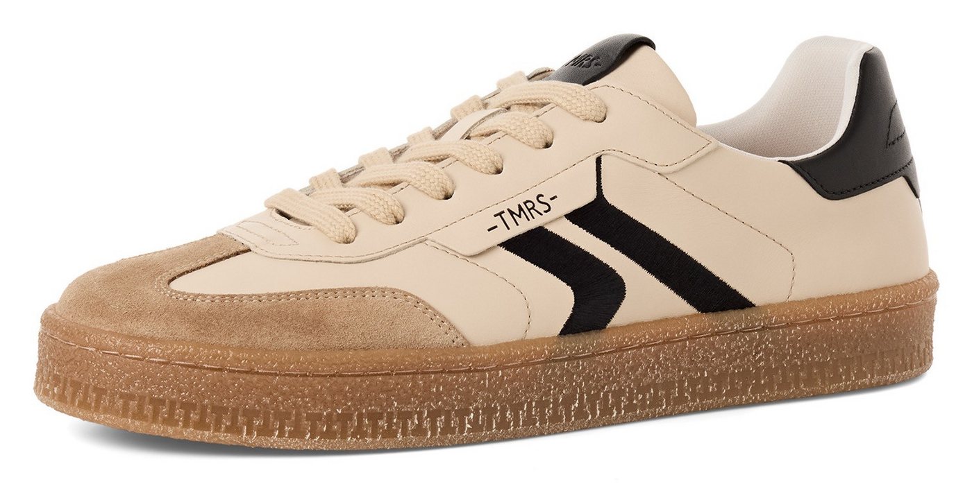 tamaris Sneaker Freizeitschuh, Halbschuh, Schnürschuh mit Kontrastbesatz, für Herren (beige)