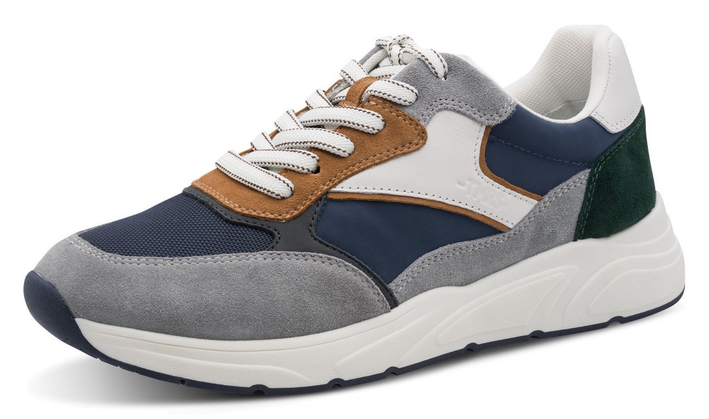 tamaris Sneaker Freizeitschuh, Schnürschuh mit modischen Kontrastbesätzen, für Herren