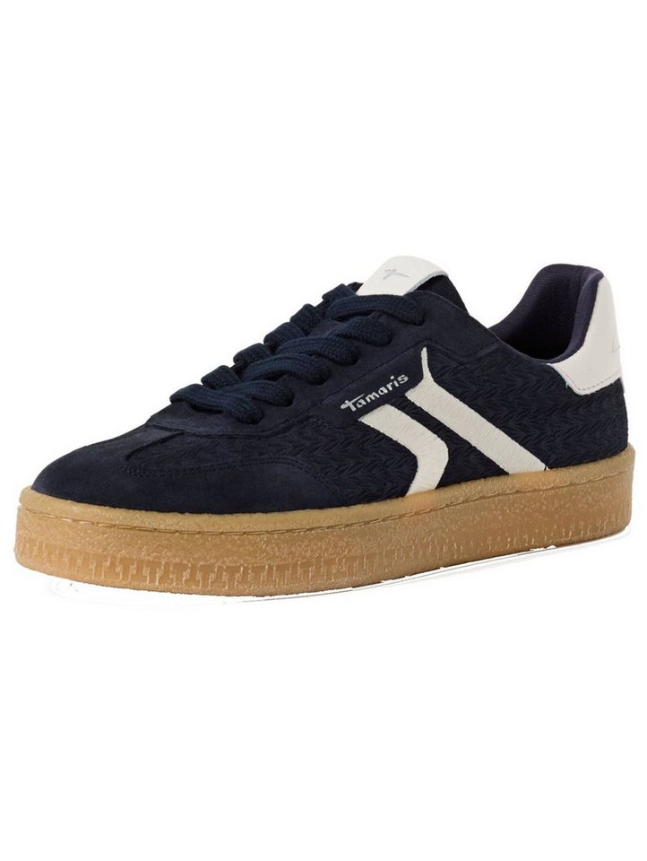 tamaris Sneaker Veloursleder Plateausneaker (blau)