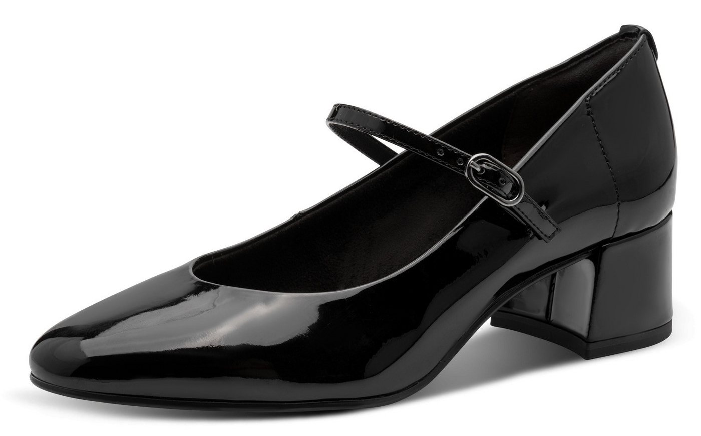 tamaris Spangenpumps, Blockabsatz, Abendschuh, Festtagsschuh mit verstellbarem Riemchen