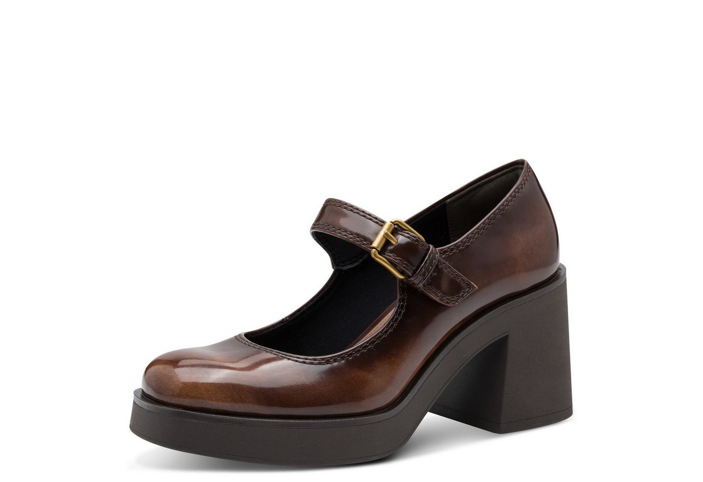 tamaris Spangenpumps, Blockabsatz, Partyschuh, Pumps in veganer Verarbeitung