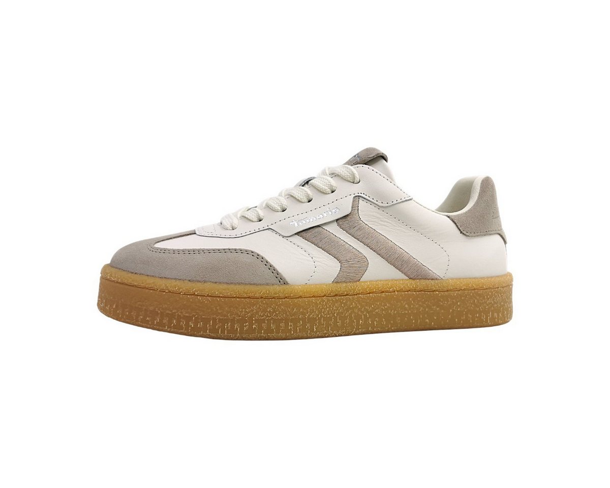 tamaris sportlicher Schnürer Schnürschuh (beige)