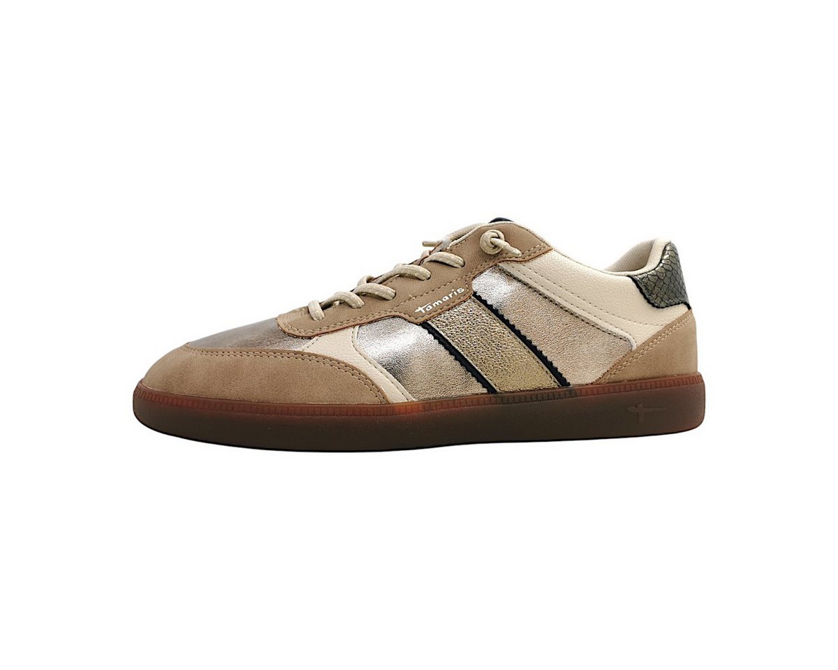 tamaris sportlicher Schnürer Schnürschuh (gold)