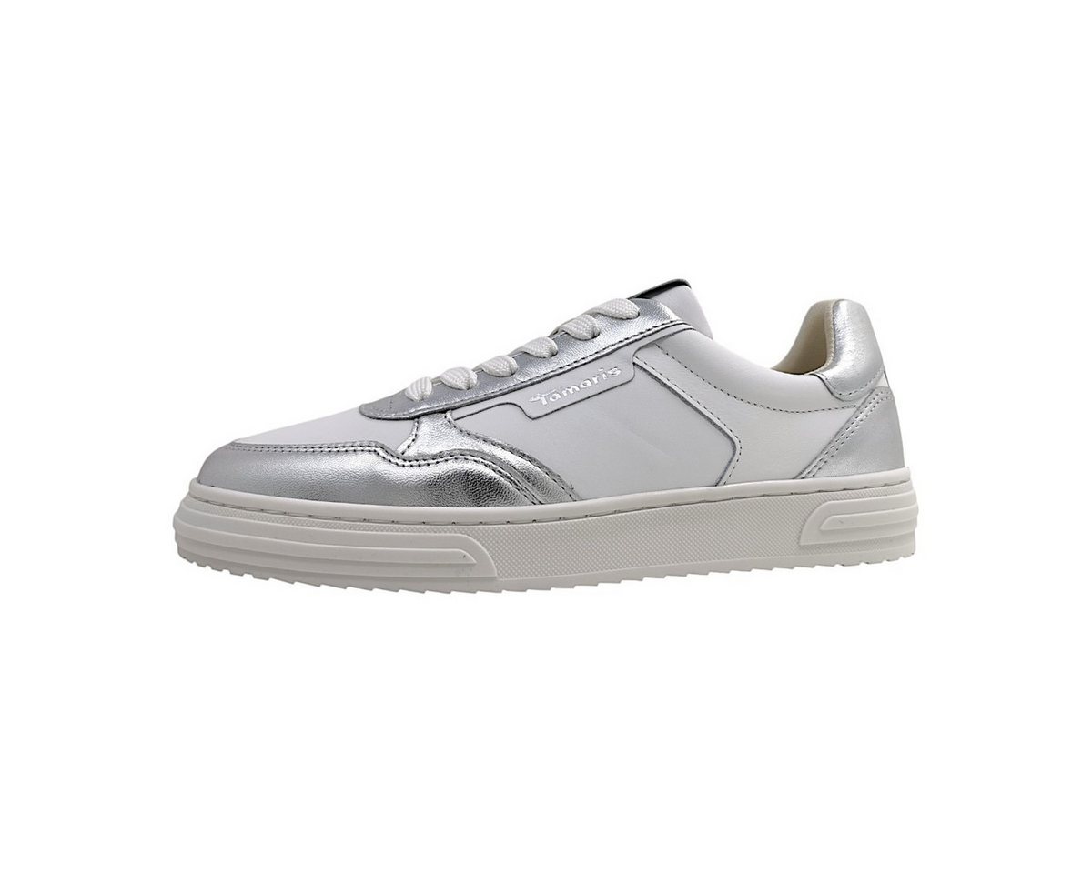 tamaris sportlicher Schnürer Schnürschuh (silber)