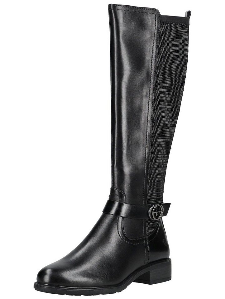 tamaris Stiefel Leder/Synthetik Stiefel (schwarz)