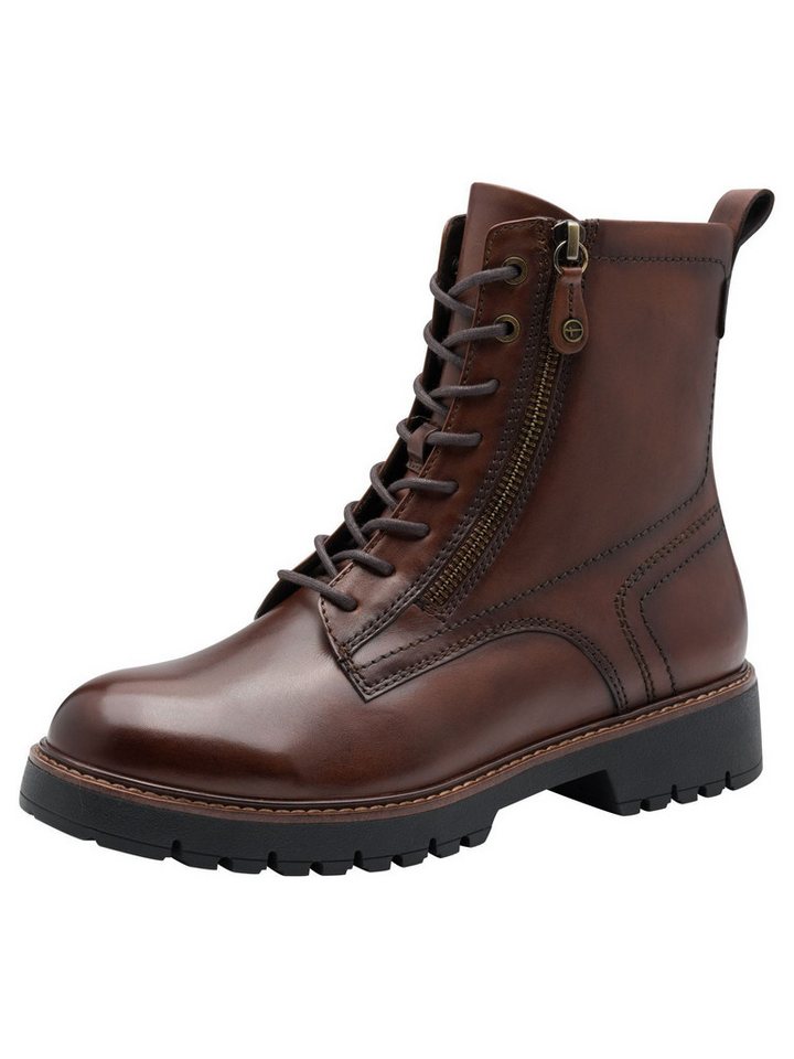tamaris TOUCH-IT aus Leder kein Absatz 1-25207-45 Schnürstiefelette TOUCH-IT