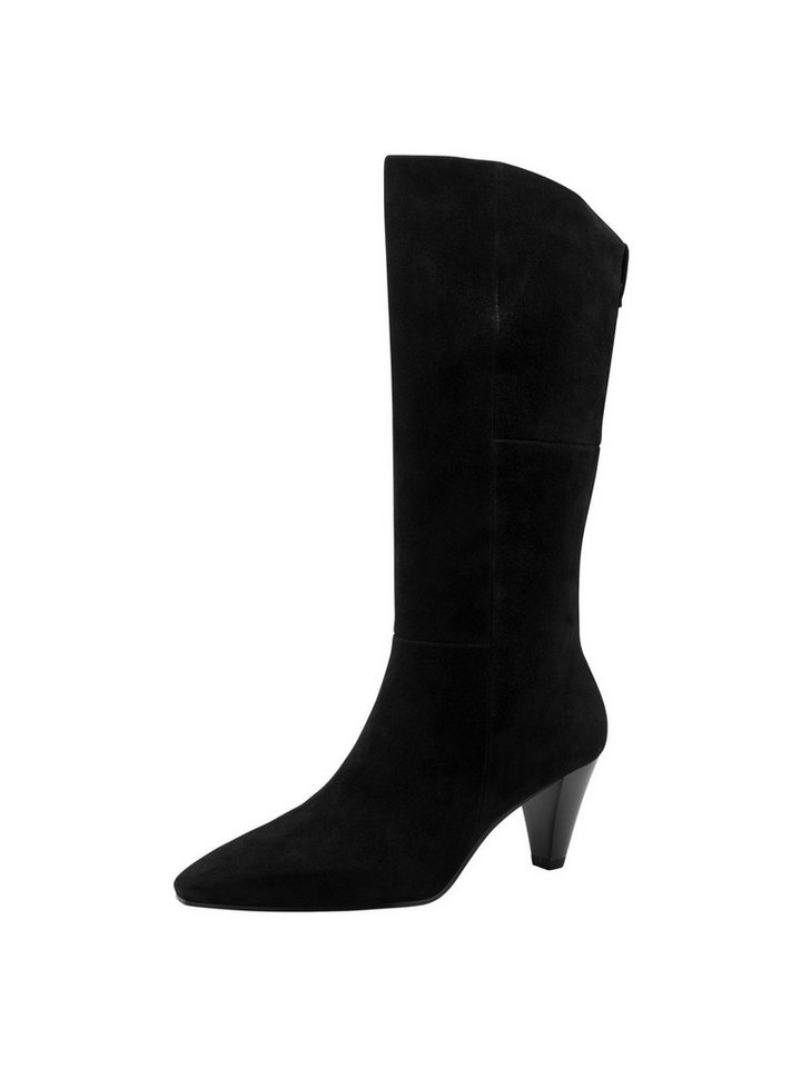 tamaris TOUCH-IT aus Leder Trichterabsatz 1-25384-45 Stiefelette TOUCH-IT (schwarz)